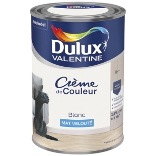 Valentine crème de couleur mat 1.25l blanc - DULUX VALENTINE
