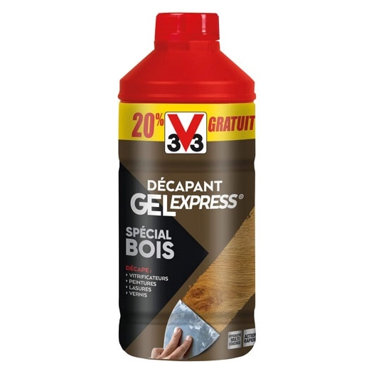 Décapant gel express bois 1litre +20% offerts - V33