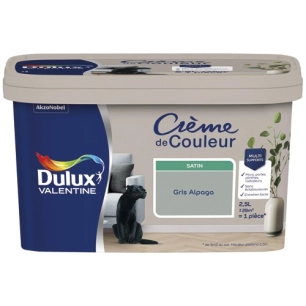 Valentine crème de couleur satin 2.5l gris alpaga - DULUX VALENTINE