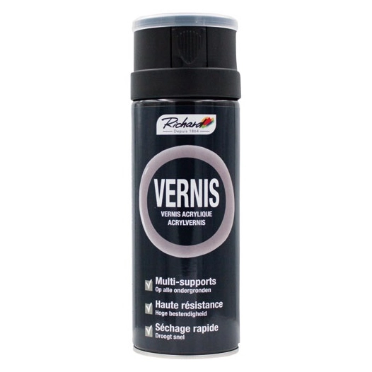 Aérosol 400ml vernis acrylique multi-supports brillant - RICHARD COLORANTS