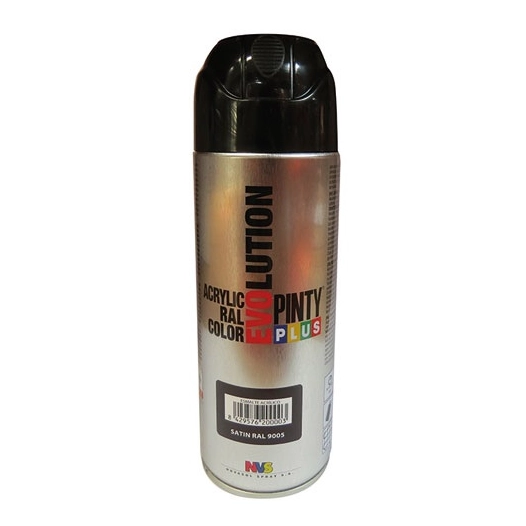 Bombe peinture - plus évolution - noir satin NVS632 - 400 mL - PINTY