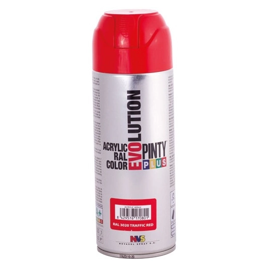 Pinty plus évolution bbe 400ml rge signalisat. mat ral 3020 - NOVASOL