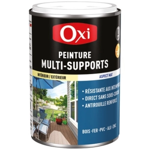 Peinture top 3 bois fer pvc 250ml blanc mat ral9010 - OXI