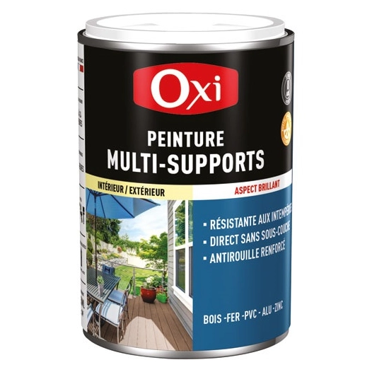 Peinture top 3 bois fer pvc 250ml blanc brillant ral9010 - OXI