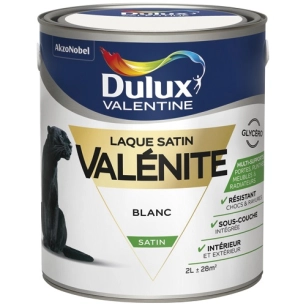 Laque valenite satin 2L blanc - DULUX VALENTINE