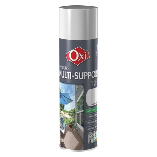 Peinture top 3 multi supports satin 400ml brun - OXI