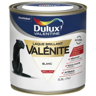 Laque valenite brillant 0.5L blanc - DULUX VALENTINE