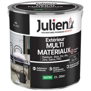 Peinture Julien multi matériaux noir 2l - JULIEN