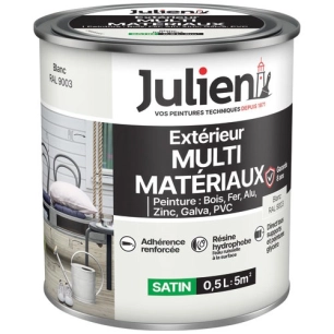 Peinture Julien multi matériaux blanc 0.5l - JULIEN