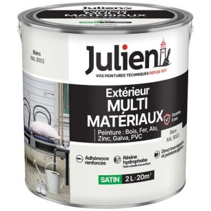 Peinture Julien multi matériaux blanc 2l - JULIEN