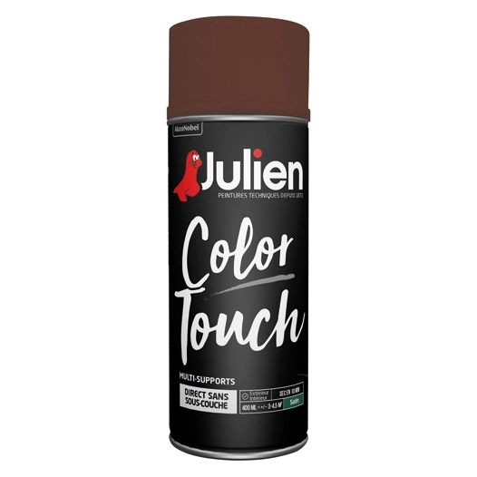 Bombe peinture Color Touch - 400 mL - brun châtaigne satin - JULIEN