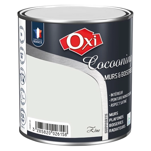 Murs bois satin zinc 0.5l - OXI
