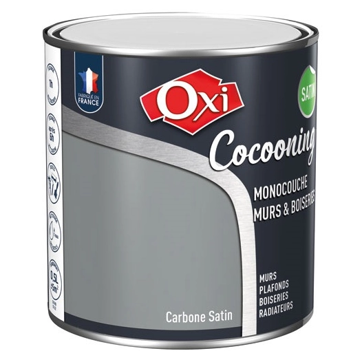 Murs bois satin carbone 0.5l - OXI