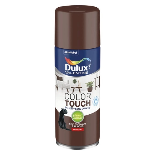 Aérosol Color Touch brillant brun chataîgne 400ml - DULUX VALENTINE