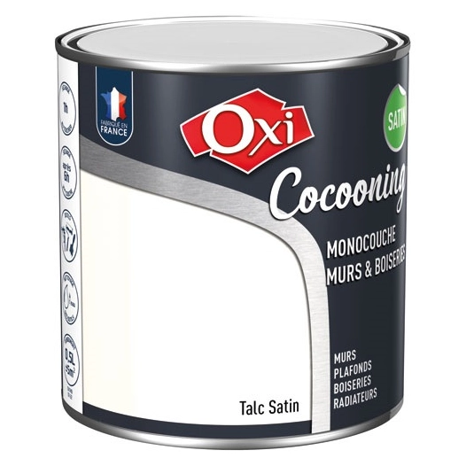 Peinture Murs bois satin talc 0.5l - OXI