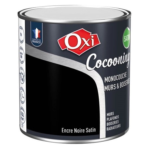Murs bois satin encre noire 0.5l - OXI