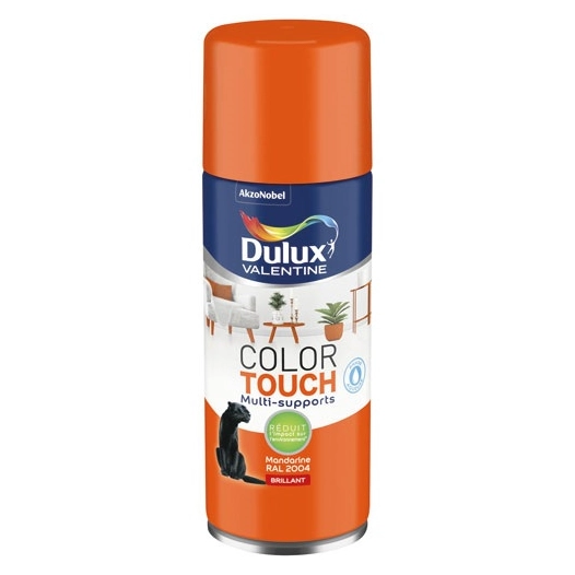 Aérosol Color Touch brillant mandarine 400ml - DULUX VALENTINE