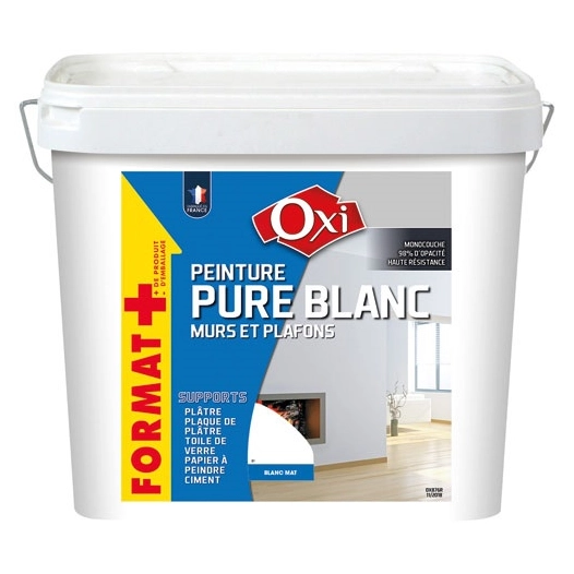 Peinture blanc pur acryl.mat 5l+20% - OXI