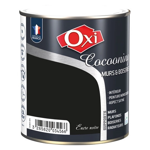 Murs bois satin encre noire 2.5l - OXI