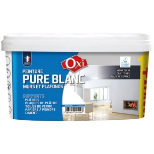 Peinture blanc pur acryl.mat 2.5l+20% - OXI
