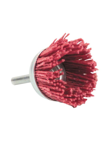 Brosse coupe 45mm nylon sur tige t6 g.80 blister - TIVOLY