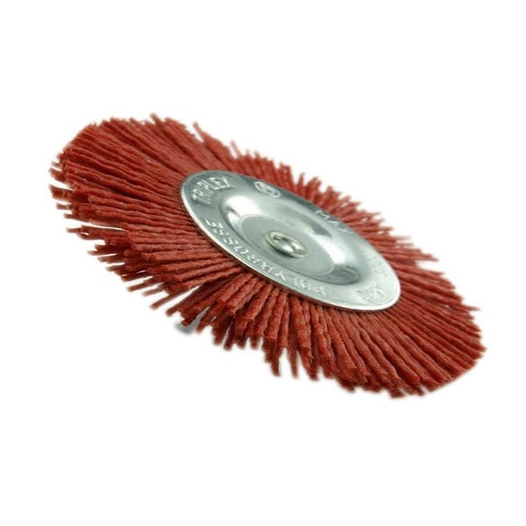 Brosse circulaire 100mm nylon sur tige t6 g.80 blister - TIVOLY