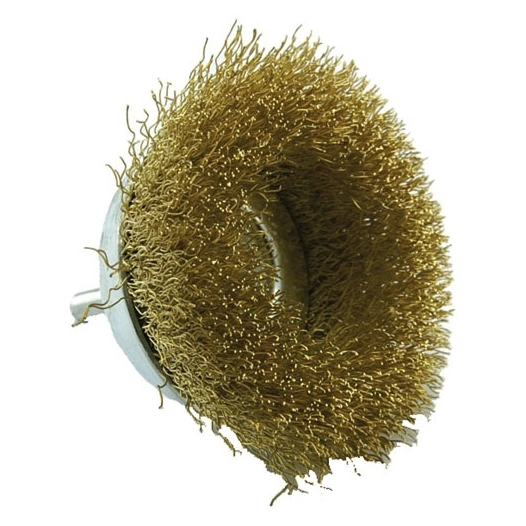 Brosse coupe 75mm laiton sur tige t6 blister - TIVOLY