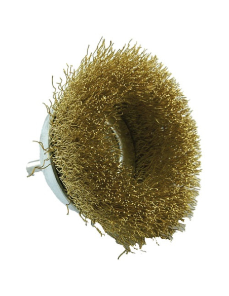 Brosse coupe 75mm laiton sur tige t6 blister - TIVOLY