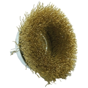 Brosse coupe 75mm laiton sur tige t6 blister - TIVOLY