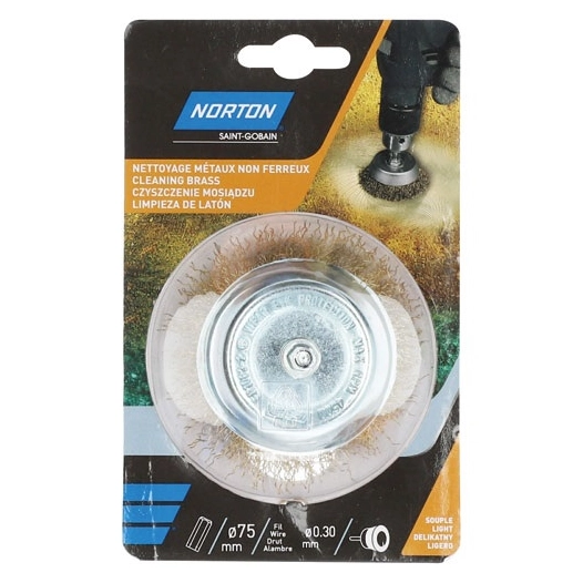 Brosse perceuse coupe ondulé laiton 75 Norton - NORTON