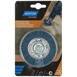 Brosse perceuse circulaire nylon bleu 75 Norton - NORTON