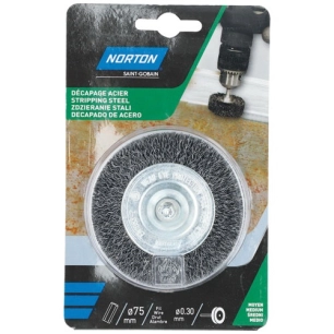 Brosse perceuse circulaire ondulé acier 75 Norton - NORTON