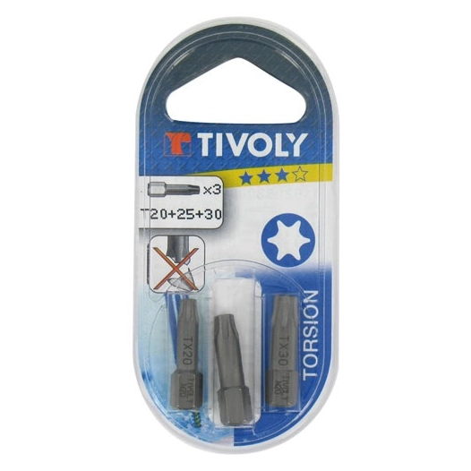 Embouts torx 20/25/30 blister - TIVOLY