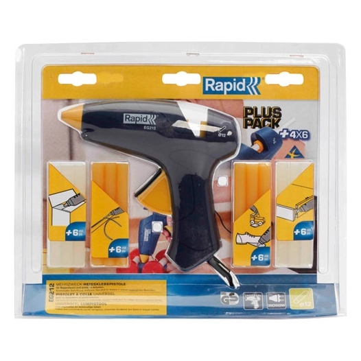 EG212 - Pistolet à colle pour colle Ø 12mm - Blister + 4 type de colle