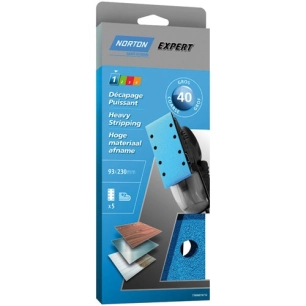 Patin Expert trous parallèles 93x230 grain 40 x 5 pièces - NORTON