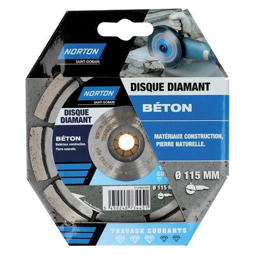 Disque diamant 115 travaux courants construction - NORTON