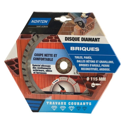 Disque diamant 115 travaux courants brique - NORTON