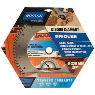 Disque diamant travaux courants 230 brique - NORTON