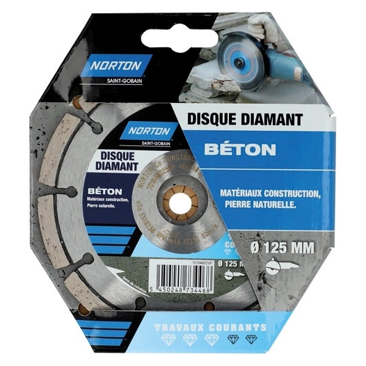 Disque diamant 125 travaux courants construction - NORTON