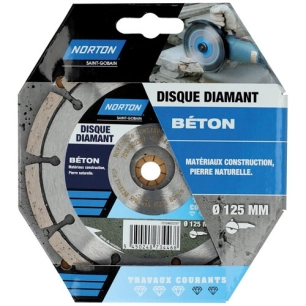 Disque diamant 125 travaux courants construction - NORTON
