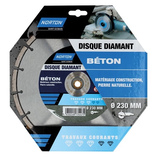 Disque diamant 230 travaux courants construction - NORTON