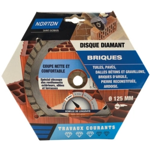 Disque diamant 125 travaux courants brique - NORTON