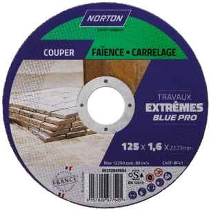 Disque à tronçonner extrême carrelage 125x1.6x22.2 - NORTON