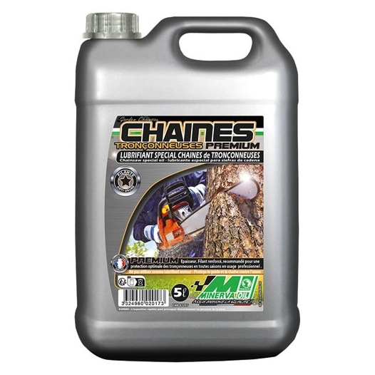 Huile de chaîne tronçonneuse premium 5 litres - MINERVA OIL