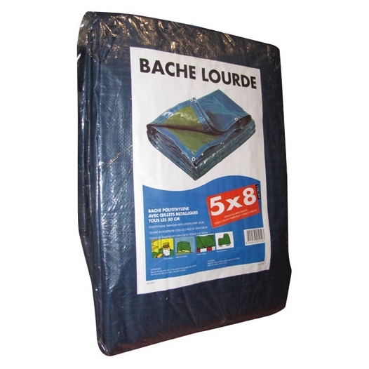 Bache pro renforcée 5x8m 140grs/m² - CORDERIE TOURNONAISE