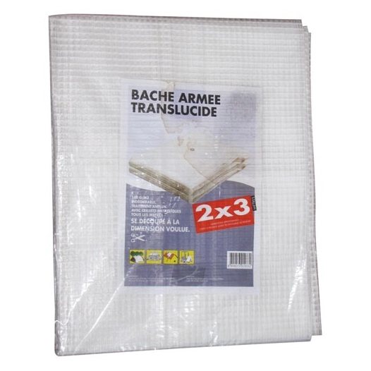 Bache translucide armée 2x3m - CORDERIE TOURNONAISE