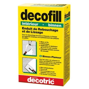 Enduit poudre rebouchage et lissage Decofill intérieur 1kg - DECOTRIC