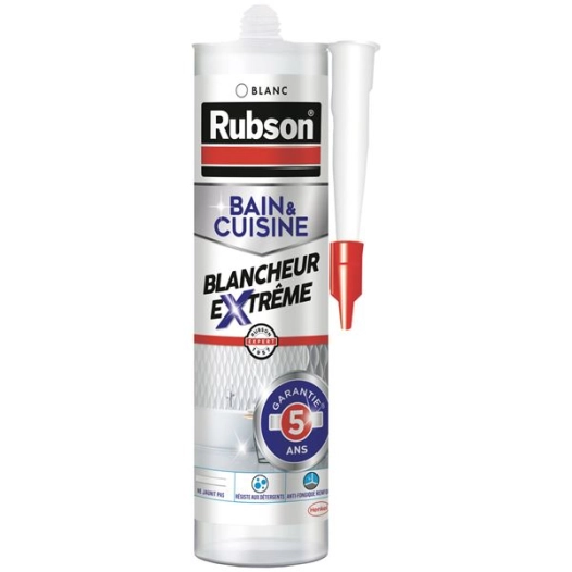 Mastic bain cuisine blancheur extreme blanc cartouche 280ml - RUBSON