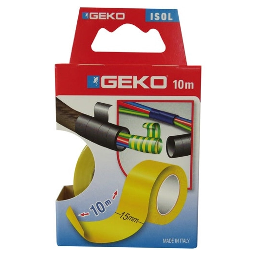 Adhésif isolation 15mmx10m jaune - GEKO