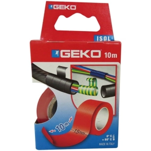 Adhésif isolation 15mmx10m rouge - GEKO